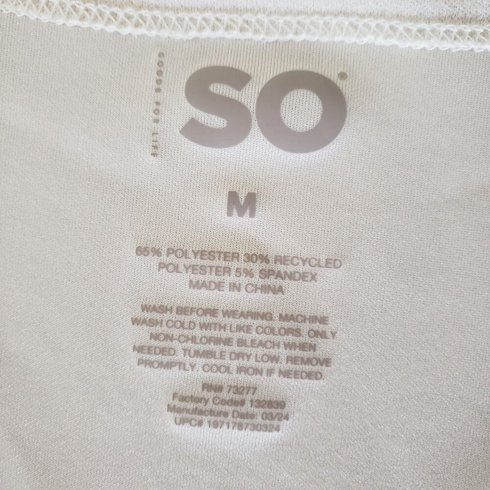 SO Juniors Crepe Sleeveless V-Neck Bodysuit Ivory Size M Casual Chic Office - Picture 5 of 5
